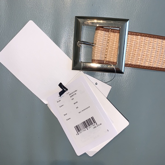 Max Mara Diretta Raffia & Leather Belt - Picture 5 of 9